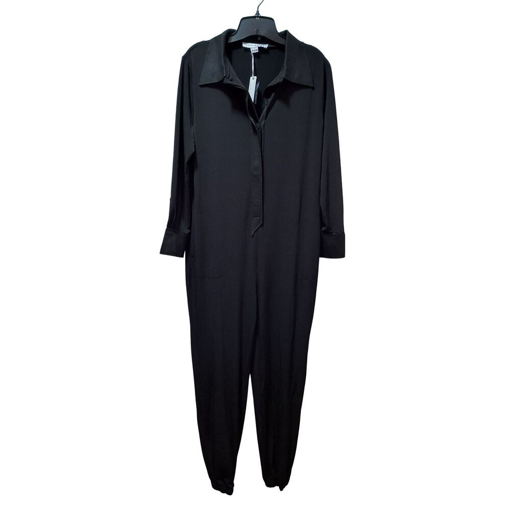 Loyal Hana Tess Nursing Maternity Jumpsuit Romper Black Small Stretch NWT